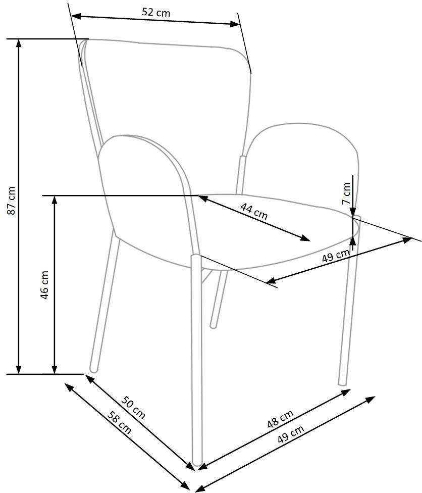 Poze Set masa extensibila Veldon L160-200 cm + 4 scaune K445 gri