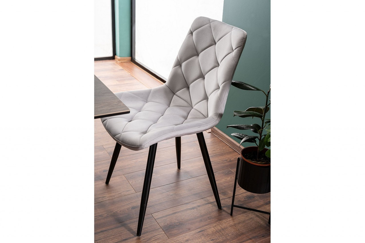 Poze Set masa extensibila Westin maro/negru mat L160-240 cm + 6 scaune Ralph velvet gri deschis Blu03