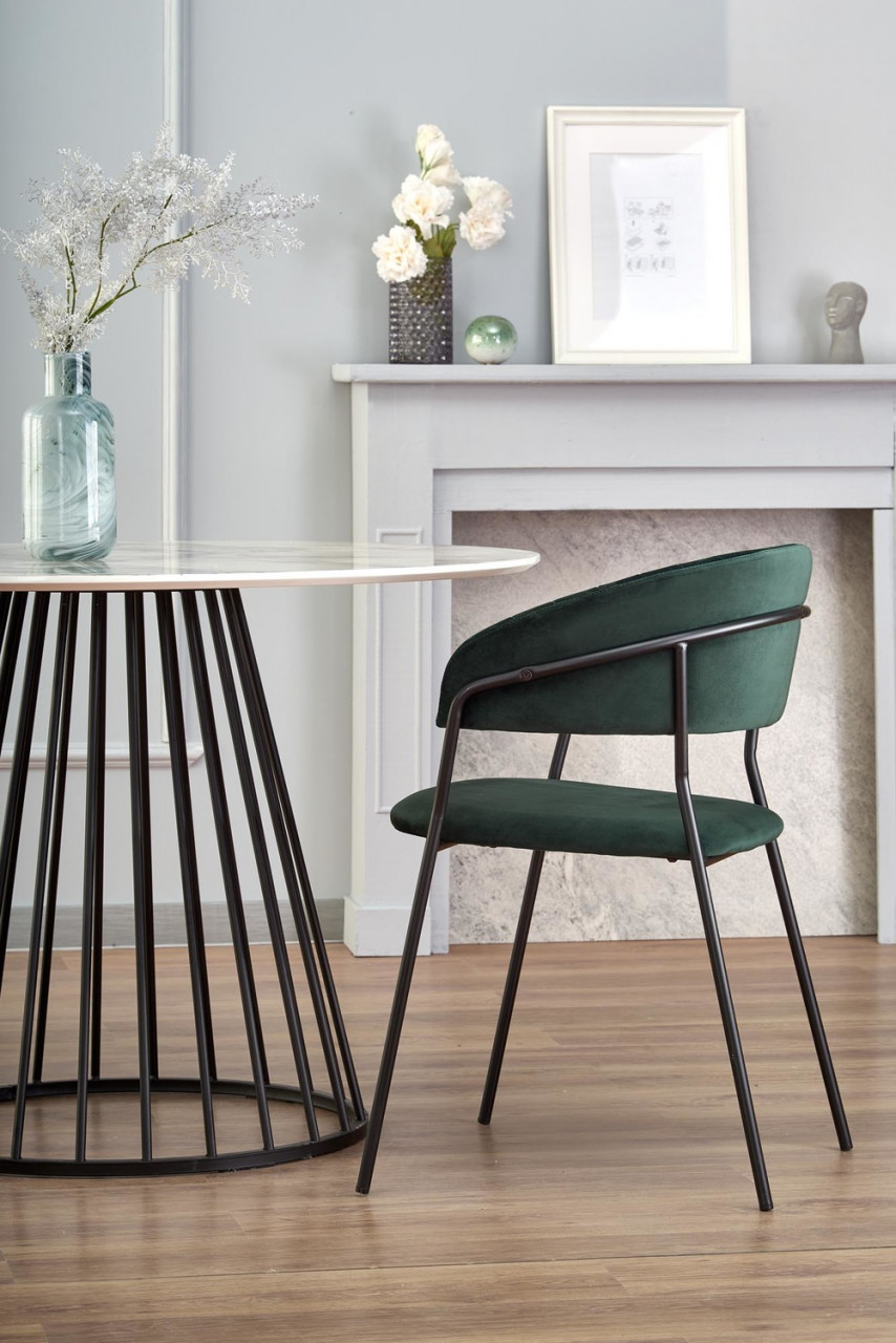 Poze Set masa rotunda Brodway + 3 scaune K426 verde/negru