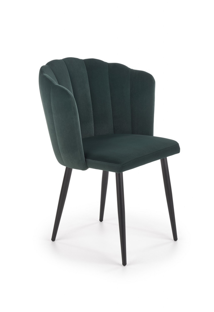 Poze Set masa rotunda Embos ø120 cm + 4 scaune K386 velvet verde