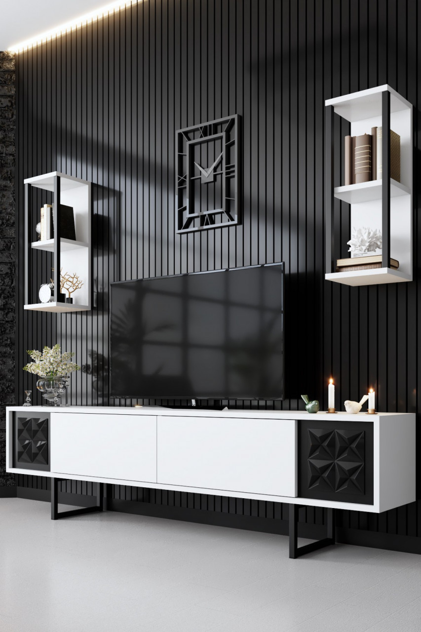 Poze Set mobilier living Black Line alb/negru