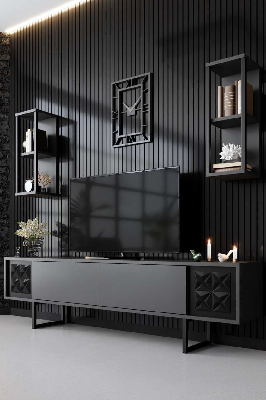 Poze Set mobilier living Black Line antracit / negru