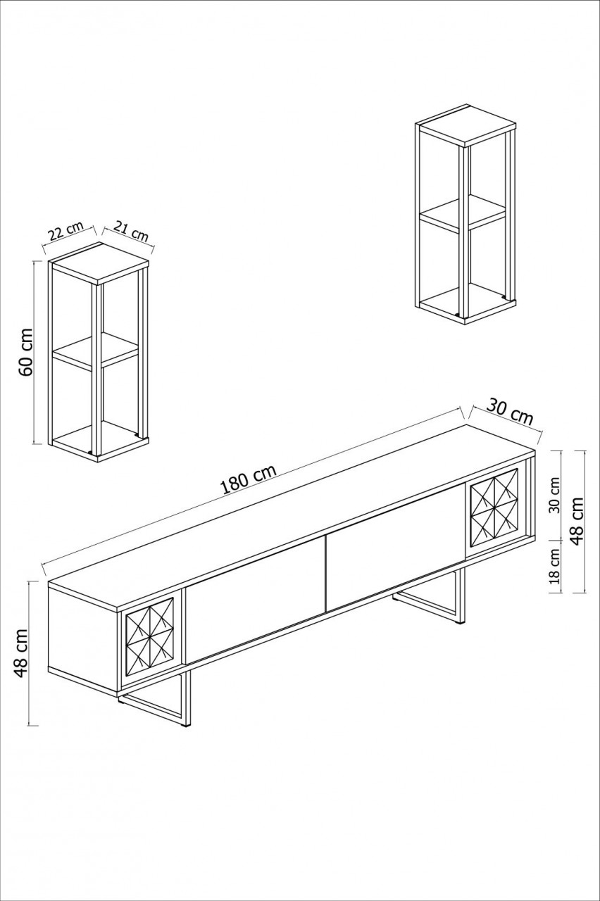 Poze Set mobilier living Chrome Line alb / negru