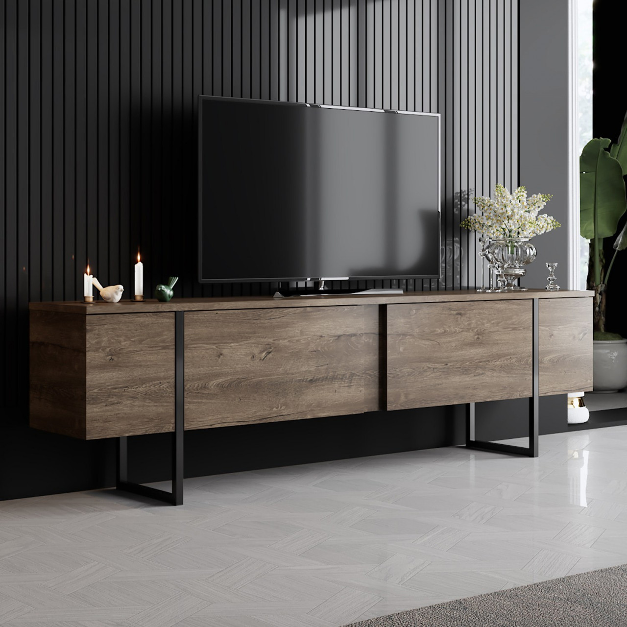 Poze Set mobilier living Luxe nuc / negru