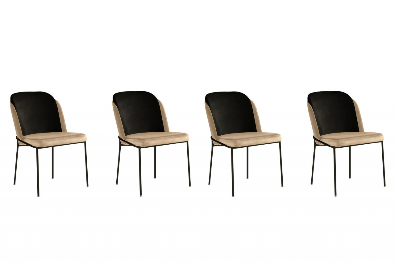 Poze Set scaune (4 bucati) DR - 145 V4 bej/negru