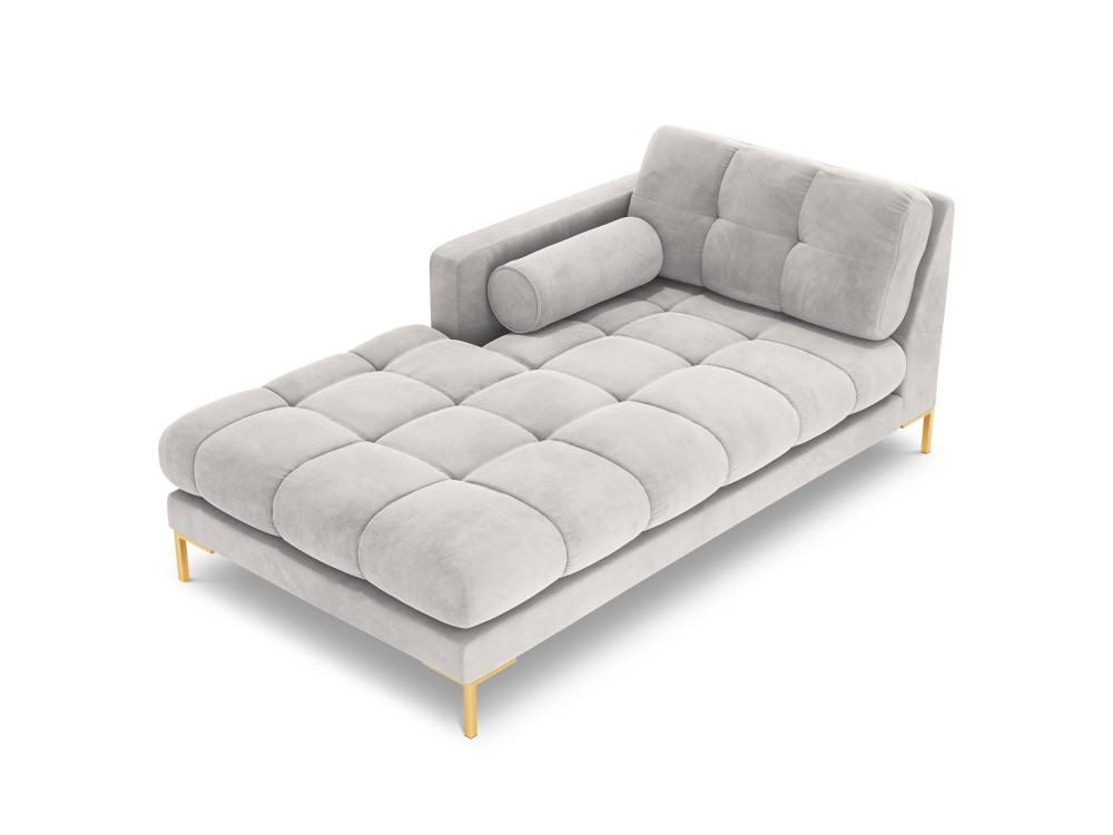Poze Sezlong tapitat Bali velvet/picioare gold – L185 x l102 x h75