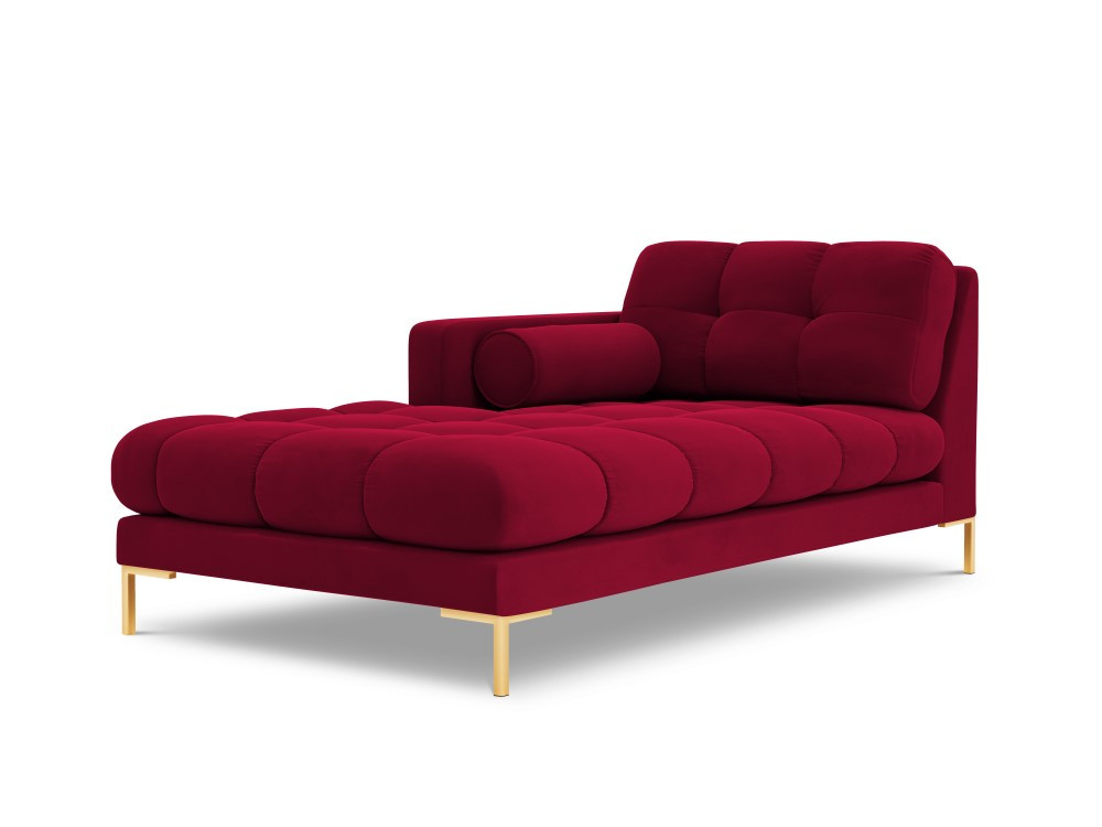 Poze Sezlong tapitat Bali velvet/picioare gold – L185 x l102 x h75
