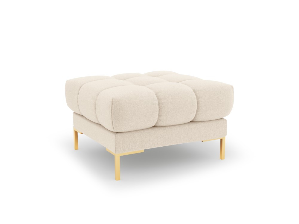 Poze Taburet tapitat Bali stofa/picioare gold – L60 x l60 x h41