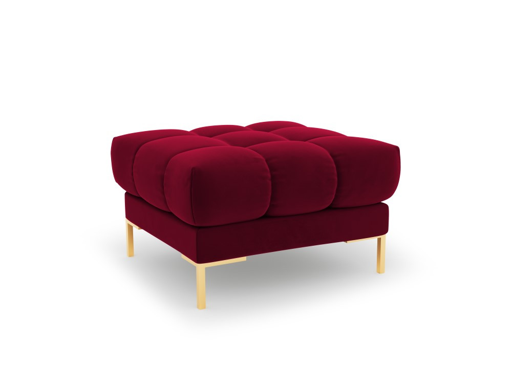 Poze Taburet tapitat Bali velvet/picioare gold – L60 x l60 x h41