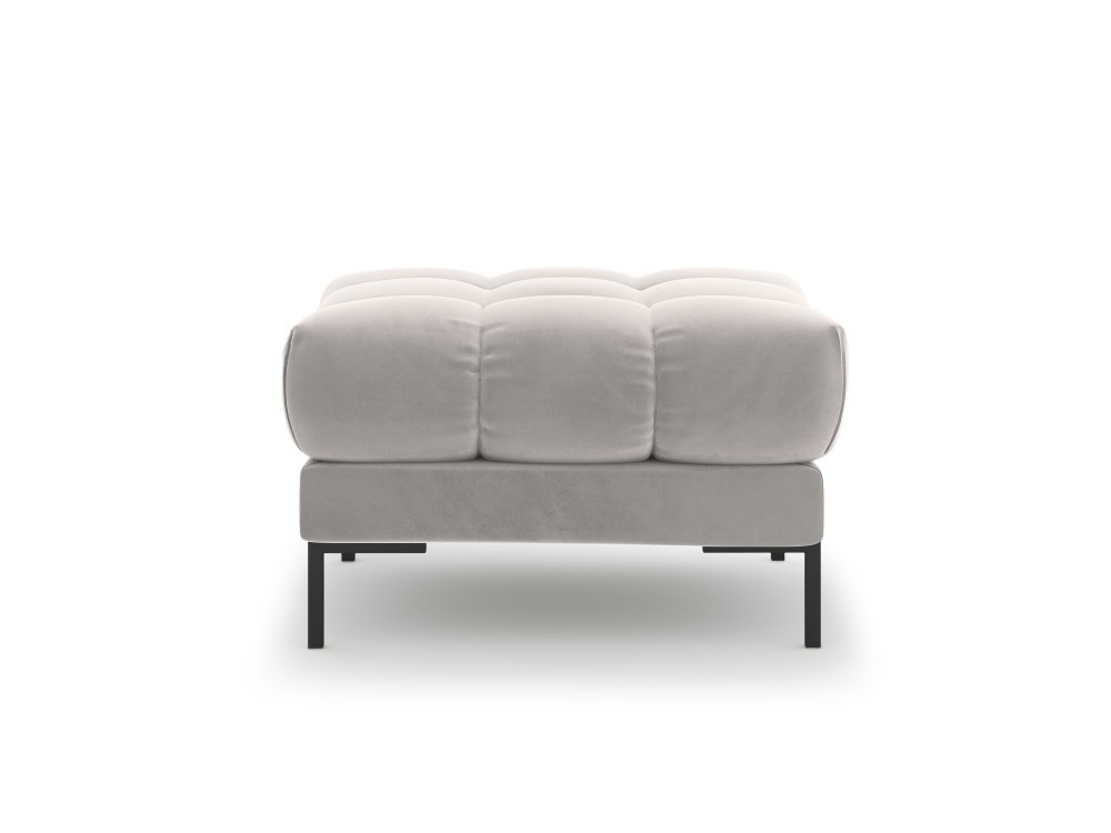 Poze Taburet tapitat Bali velvet/picioare negre – L60 x l60 x h41