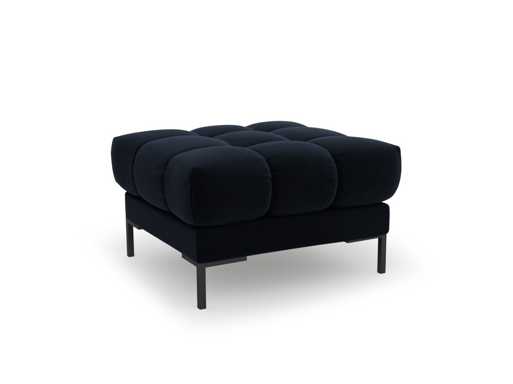 Poze Taburet tapitat Bali velvet/picioare negre – L60 x l60 x h41