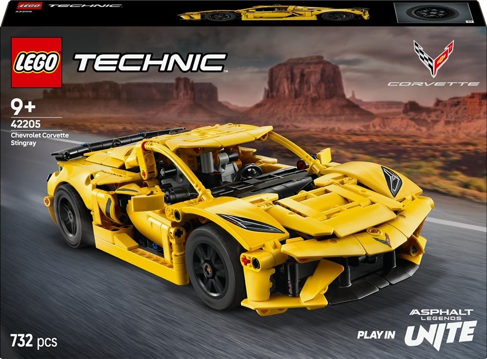 LEGO® Technic – Chevrolet Corvette Stingray 42205, 732 Piese, 9 ani+