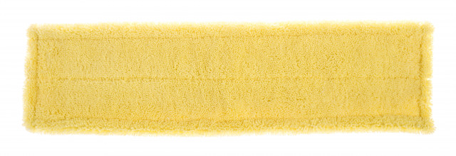 Rezerva pentru mop plat, Curatare uscata, Microfibra, 72% poliester/28% poliamida, Galbena