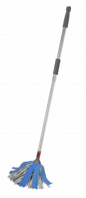 Mop cu maner telescopic Nordic Stream, Inox, Vascoza, 90-160 cm