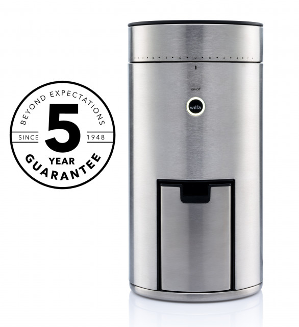 Rasnita de cafea Wilfa Uniform WSFB-100S, cutite plate 58mm inox Italia, 41 trepte, Auto-stop, Inox