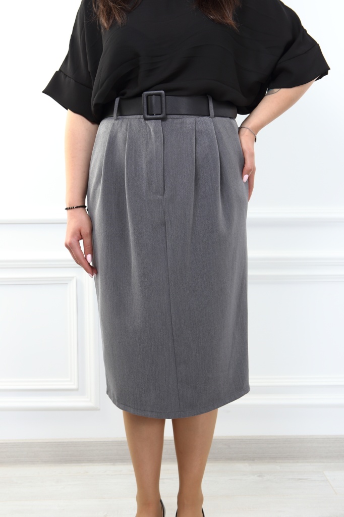 Fusta gri simpla Dinae