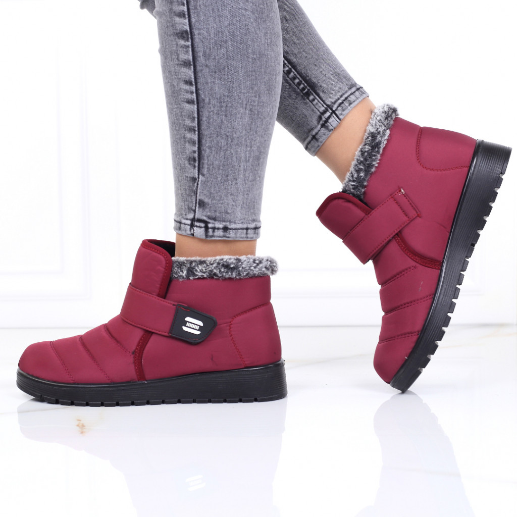 Ghete bordo imblanite Narina