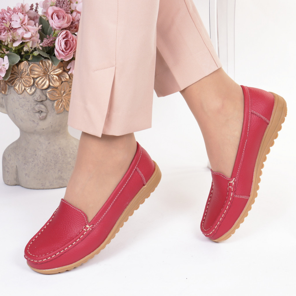 Pantofi rosi piele naturala Dariana lafetecochete.ro imagine megaplaza.ro