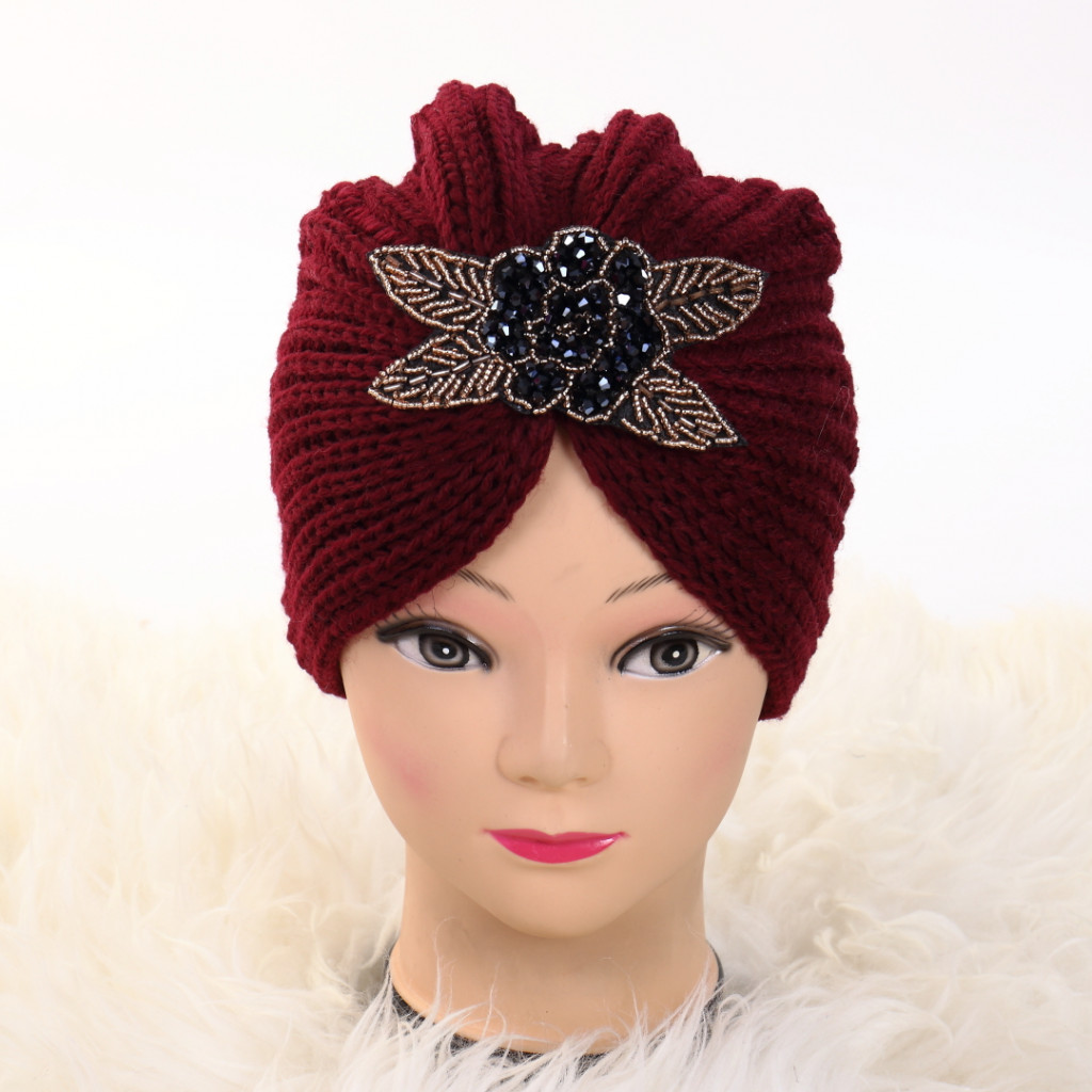 Turban cu model bordo Deli