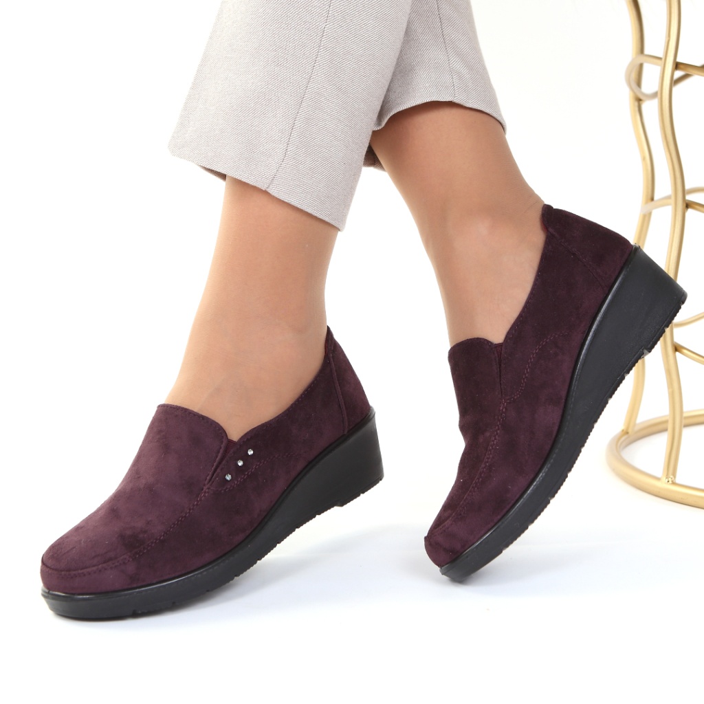 Pantofi bordo usori Seliana