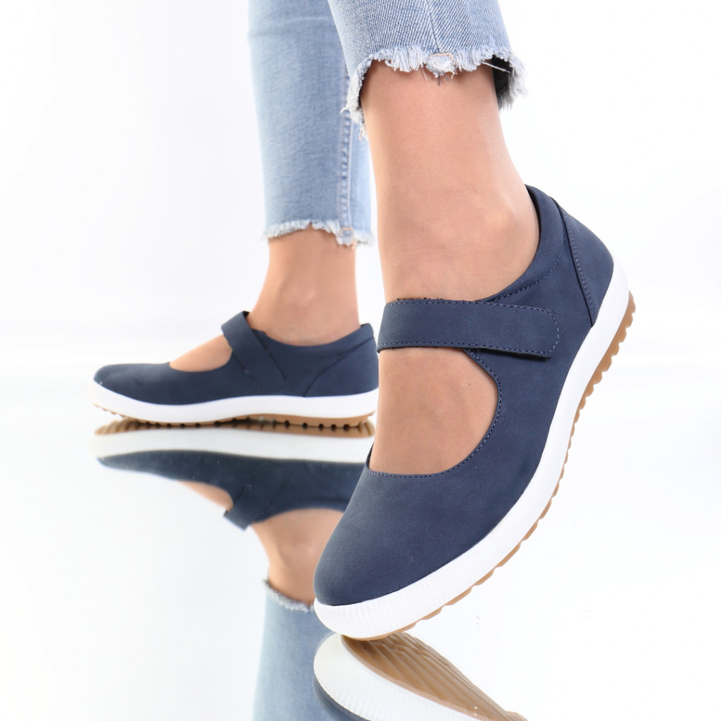 Pantofi piele ecologica bleumarin luiza