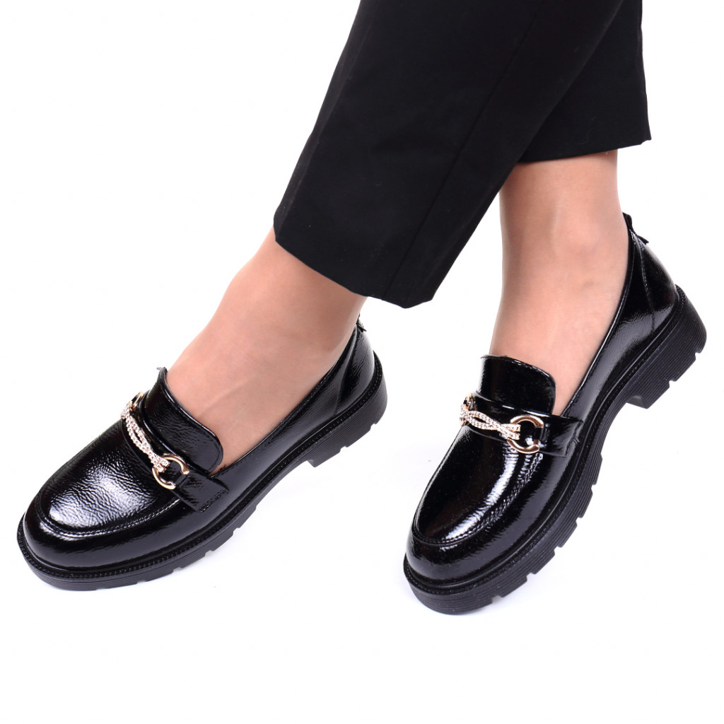 Pantofi piele ecologica negri izabela