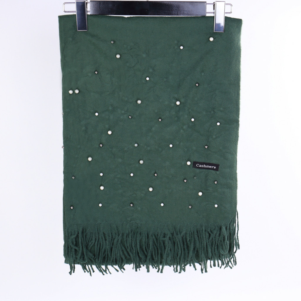 Esarfa cu perle verde kora