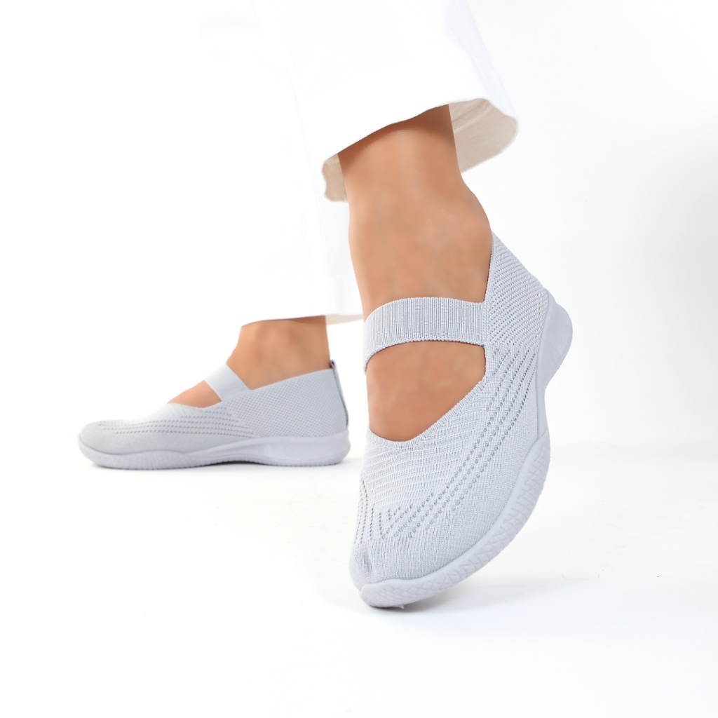 Espadrile gri cu bareta Danek