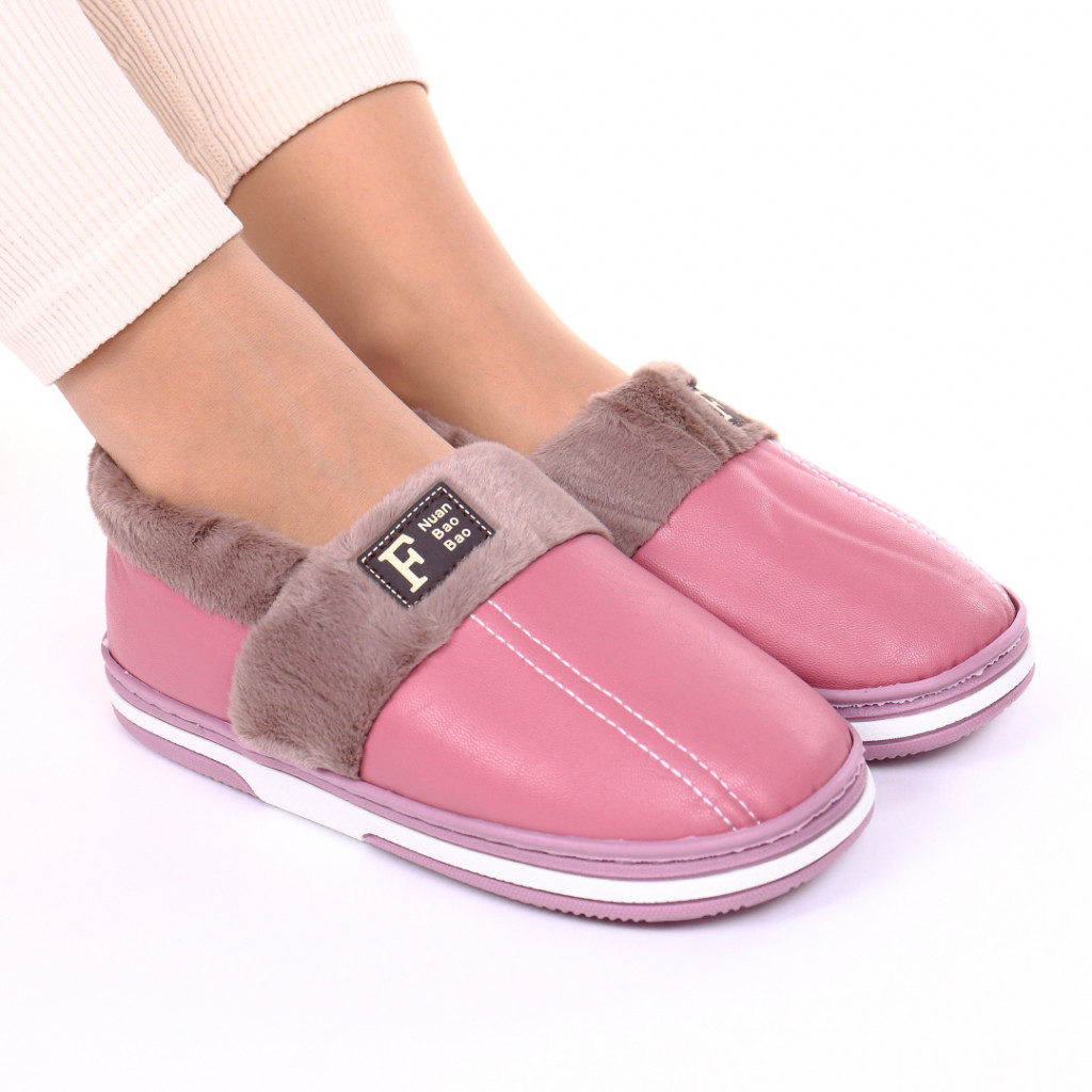 Mocasini de casa roz Luna