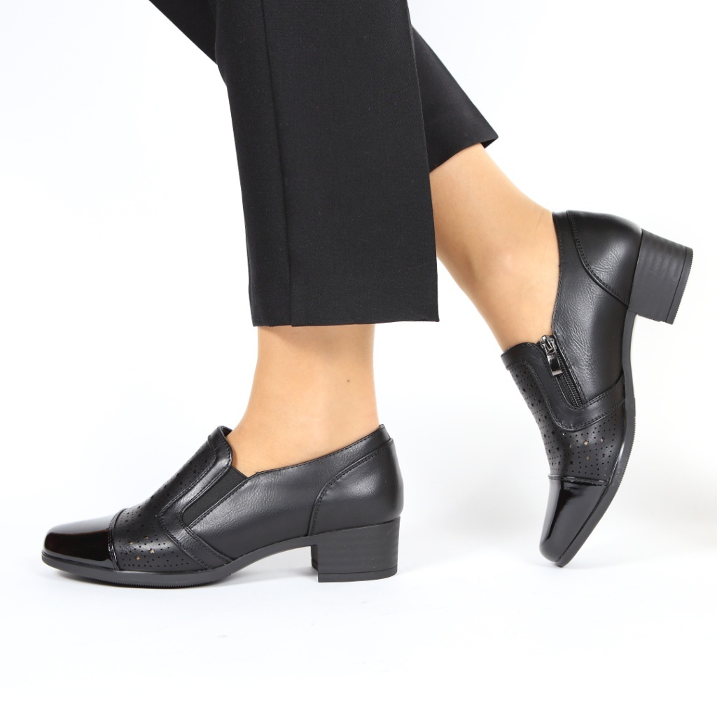 Pantofi negri eleganti Zunia