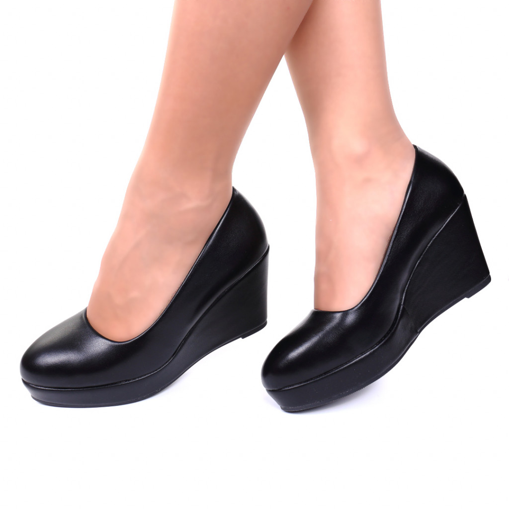 Pantofi piele ecologica negri Carolin lafetecochete.ro imagine 2022 13clothing.ro
