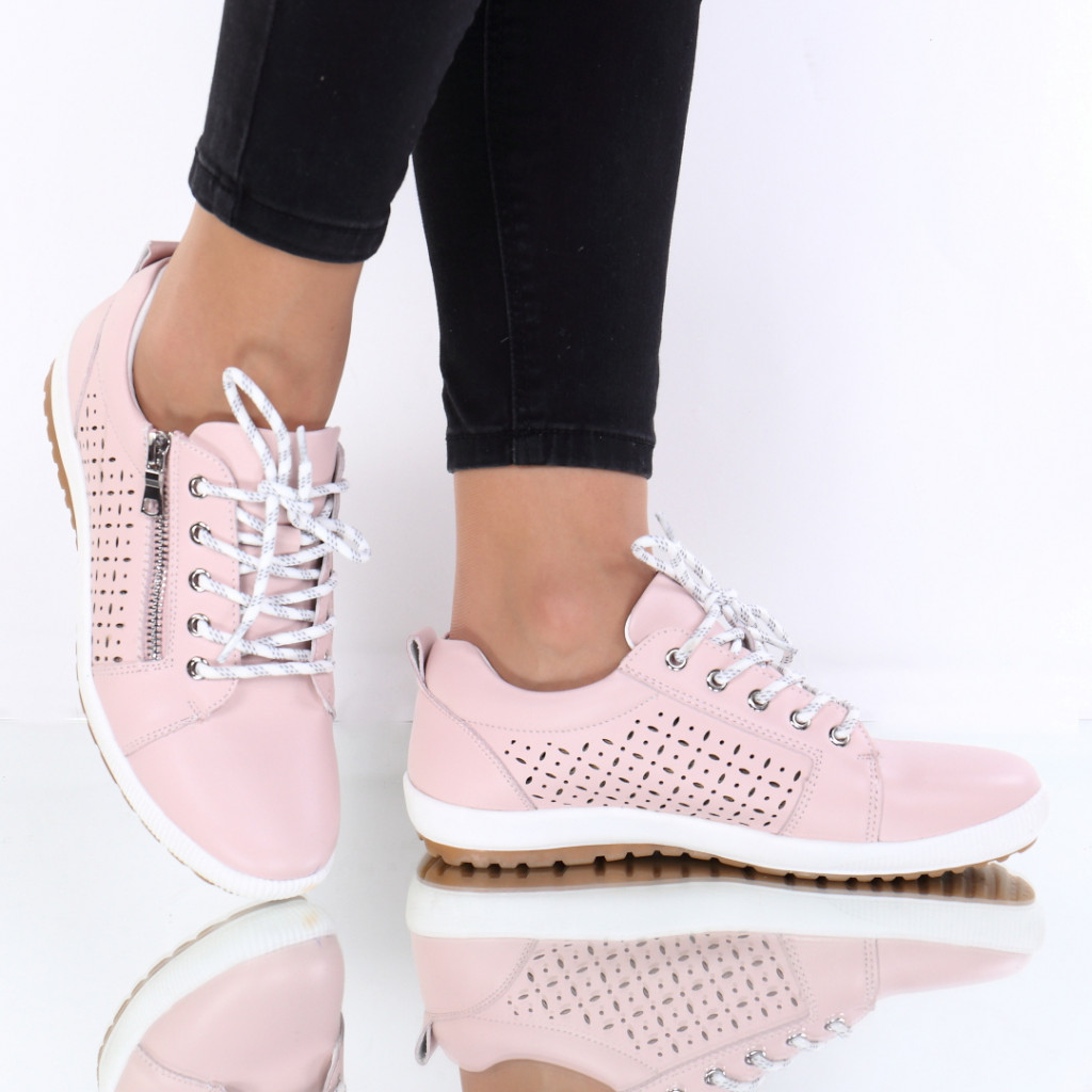 Pantofi piele ecologica roz Valentina lafetecochete.ro imagine 2022 13clothing.ro