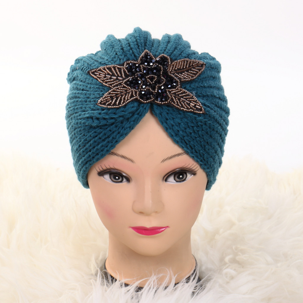 Turban cu model turcoaz deli
