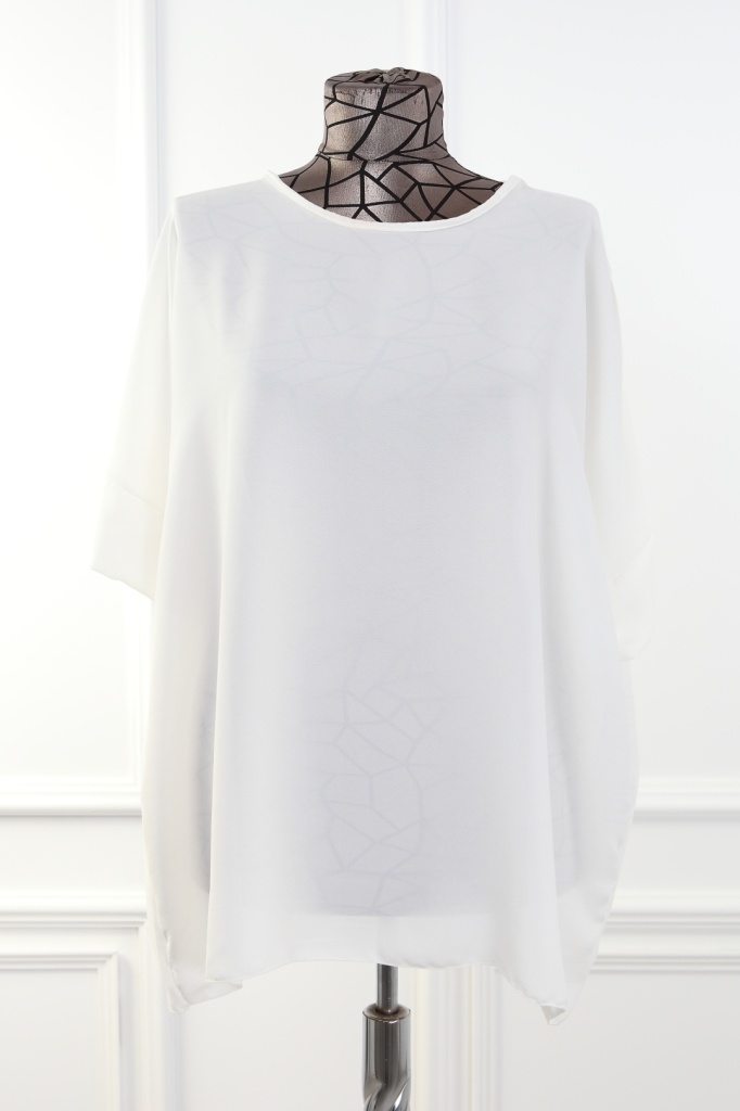 Bluza alba simpla Liane