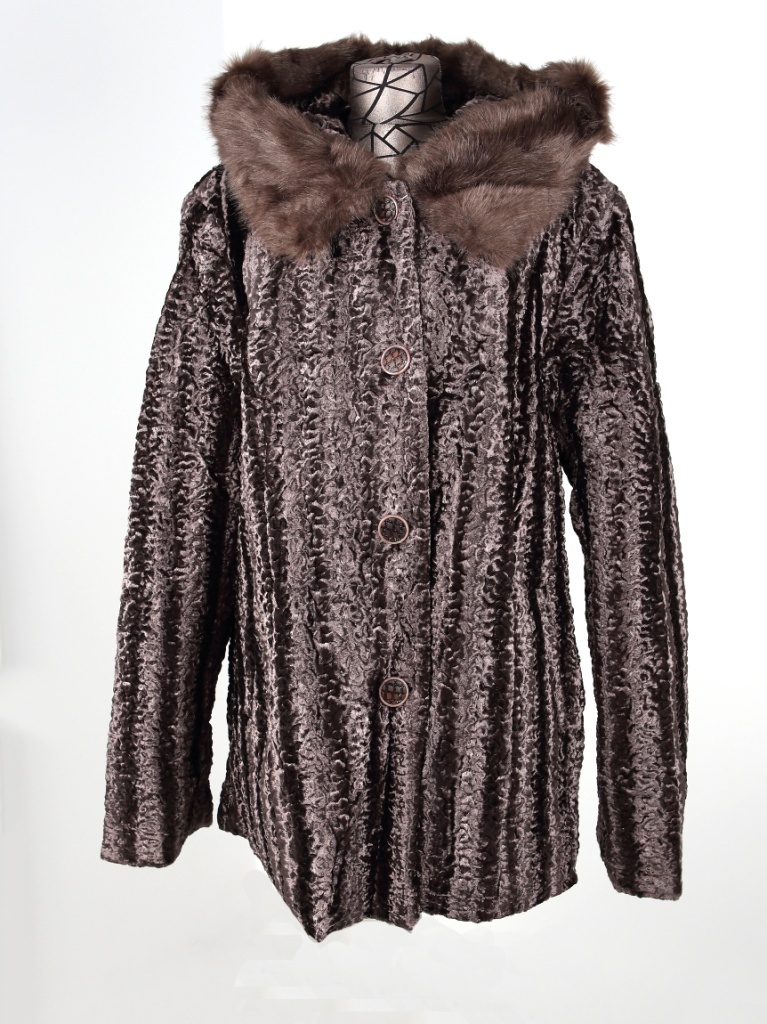 Haina maro din blana ecologica de astrahan Ellen