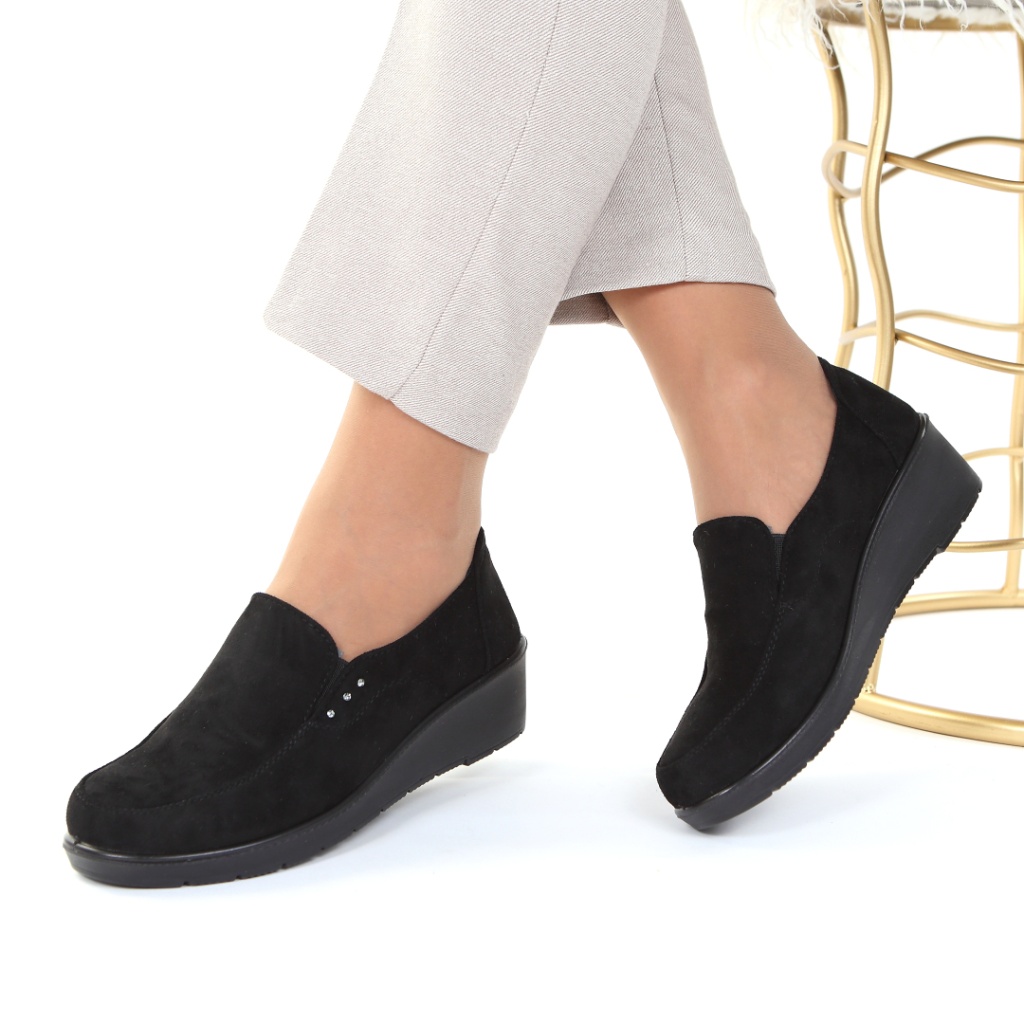 Pantofi negri usori Seliana