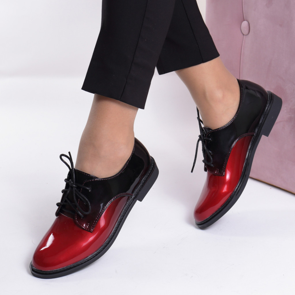 Pantofi negru cu rosu piele ecologica lacuita Okena lafetecochete.ro imagine 2022 13clothing.ro