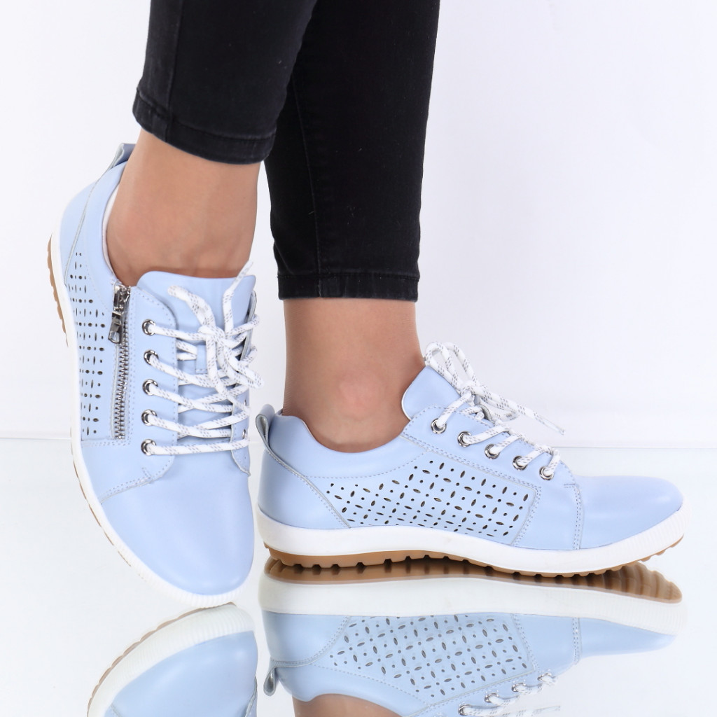 Pantofi piele ecologica blue valentina