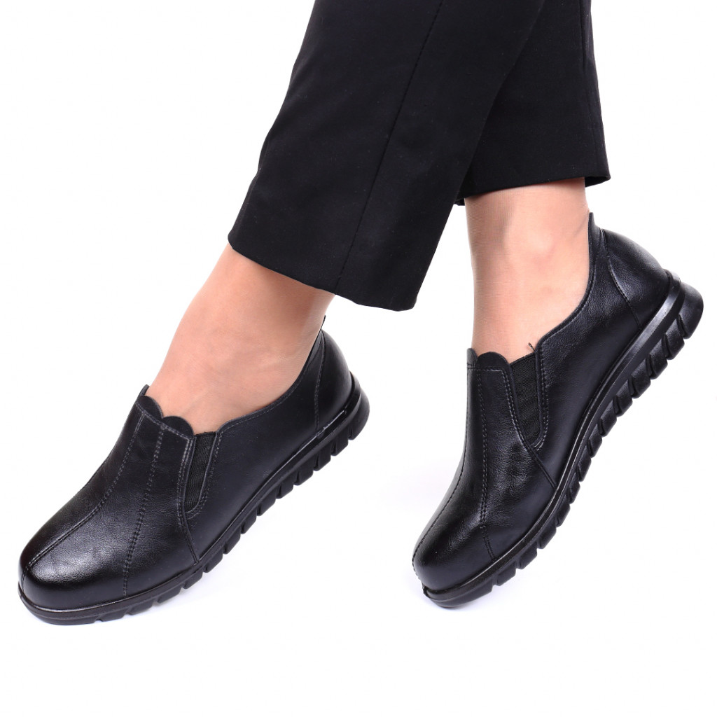 Pantofi piele ecologica negri dafira