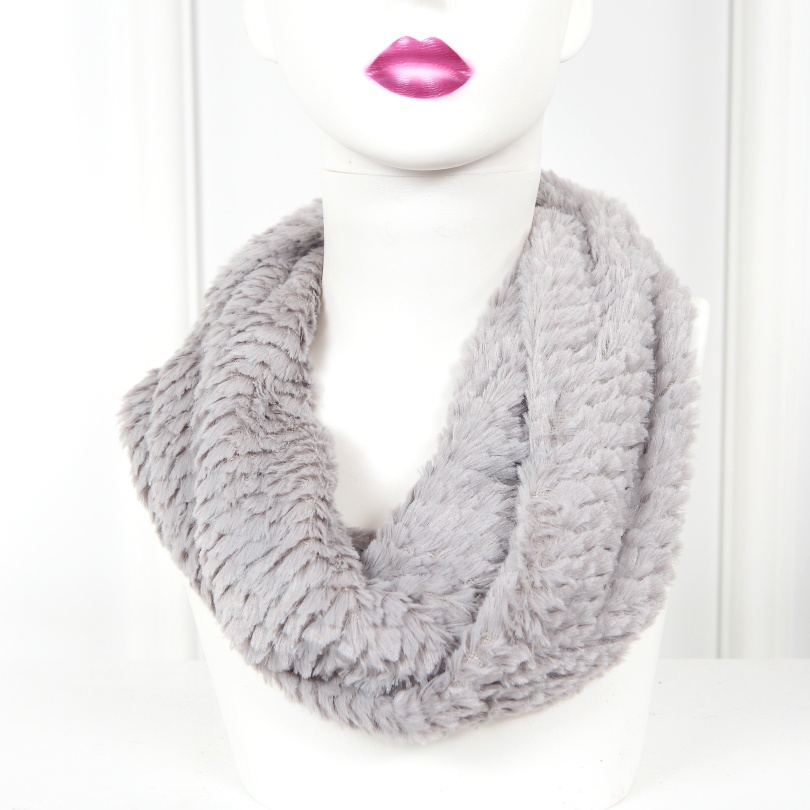 Fular gri circular Zairra