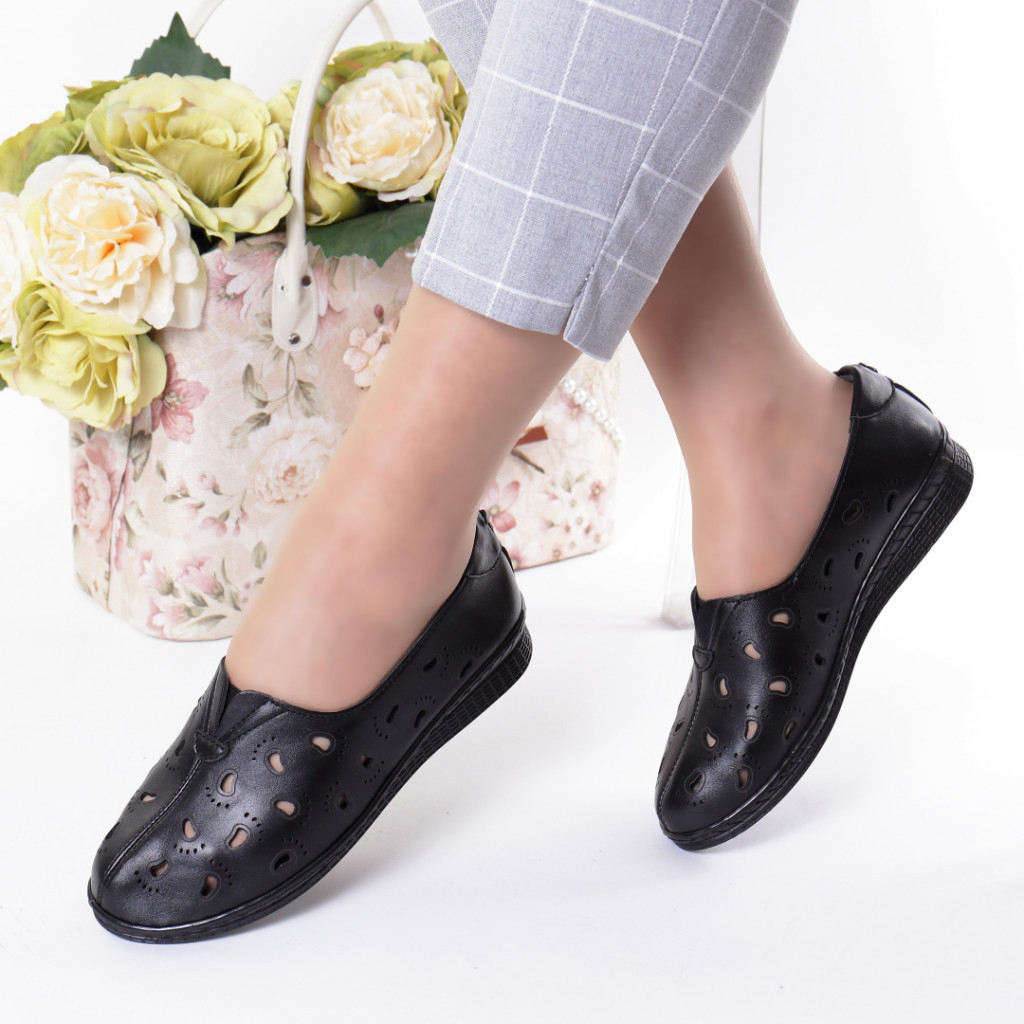 Pantofi cu talpa joasa Zelma negru