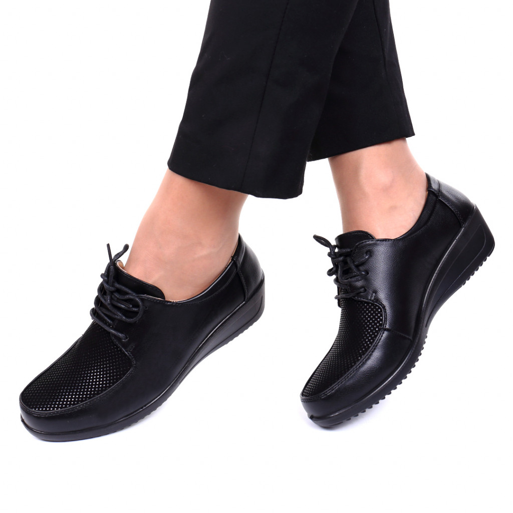 Pantofi piele ecologica negri Ecaterina Pantofi cu Platforma 2023-05-27