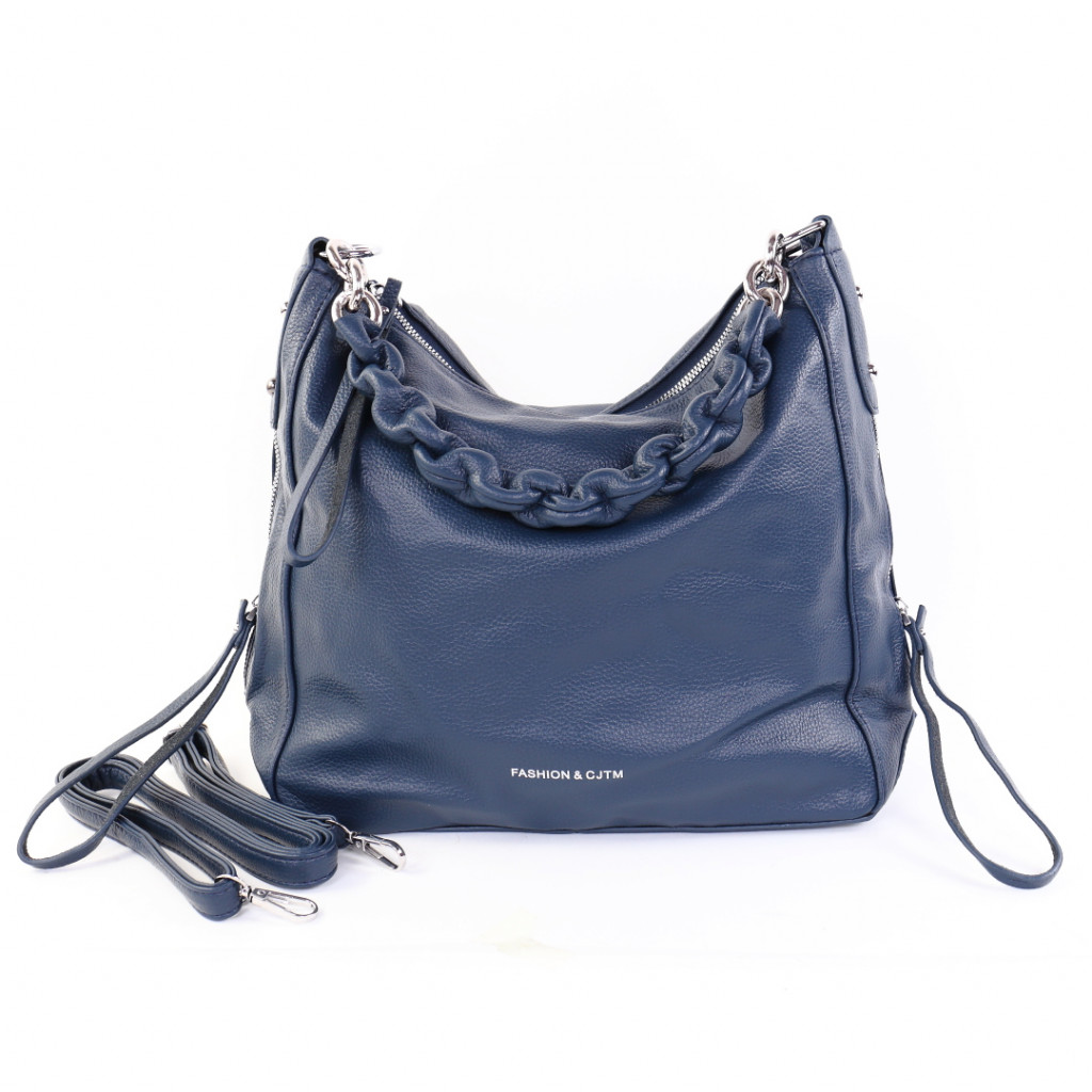 Geanta piele ecologica bleumarin Lixa