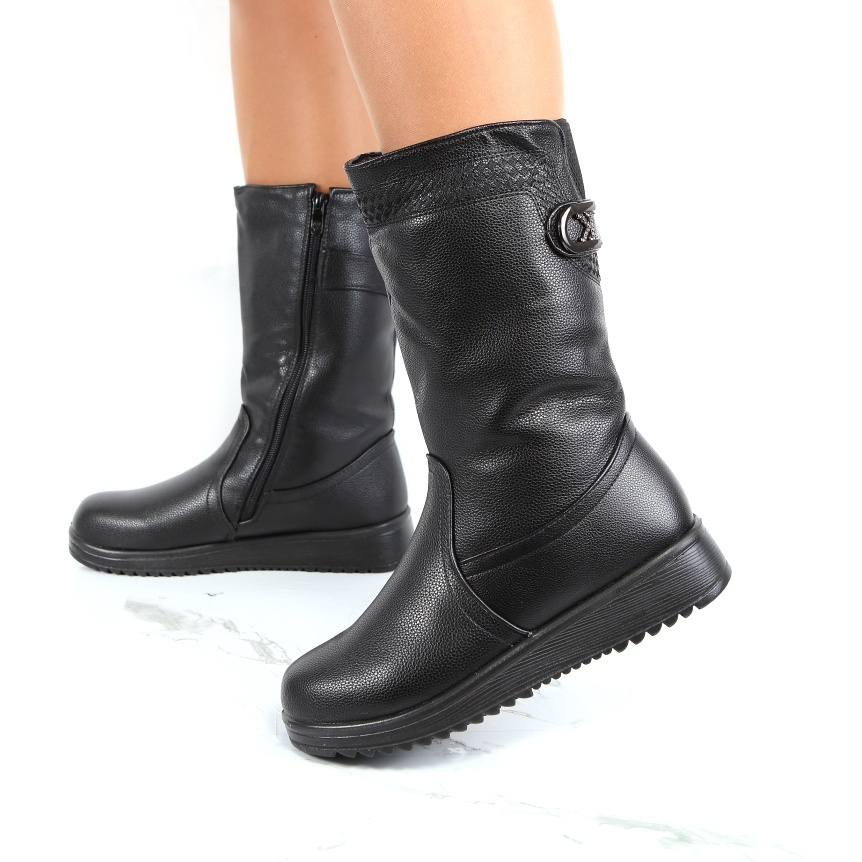 Ghete negre inalte imblanite Taren