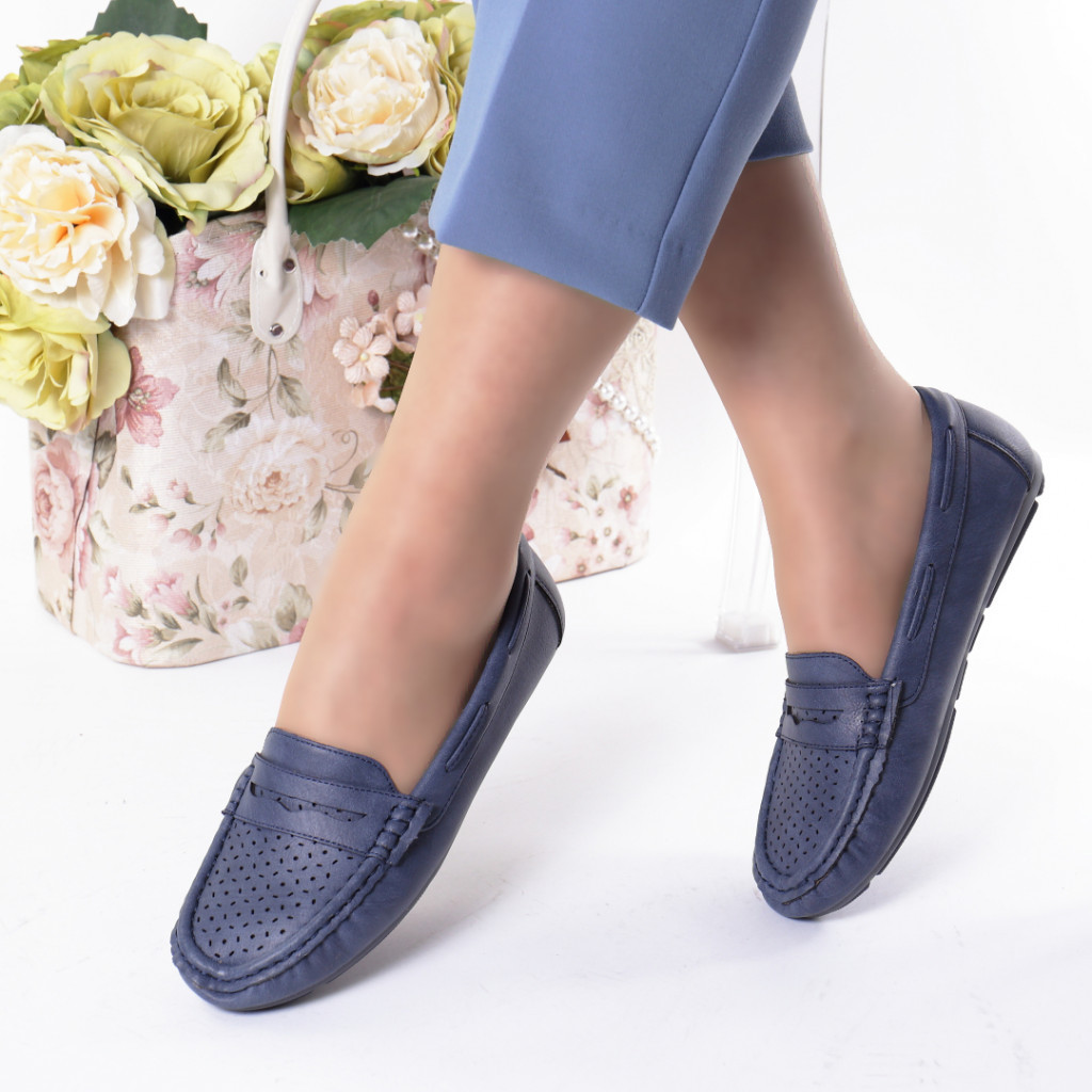 Pantofi bleumarin piele ecologica Aliona lafetecochete.ro imagine 2022 13clothing.ro