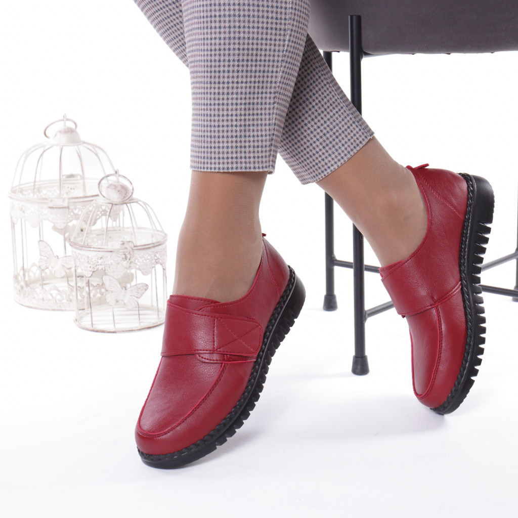 Pantofi piele ecologica rosii marcela