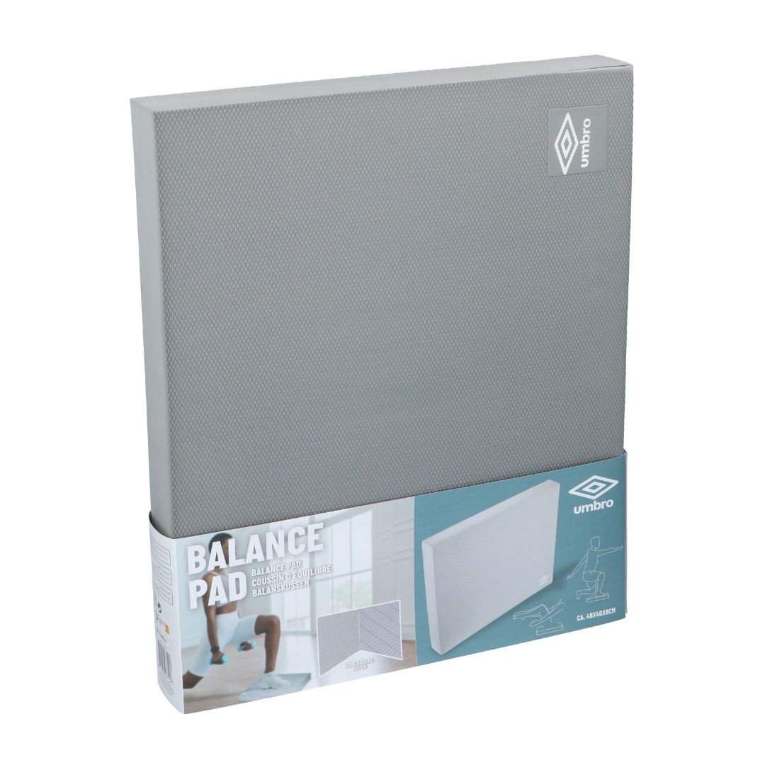 Balance Pad, pernă echilibru, 48×40×6 cm, spumă termoplastică, Umbro, gri