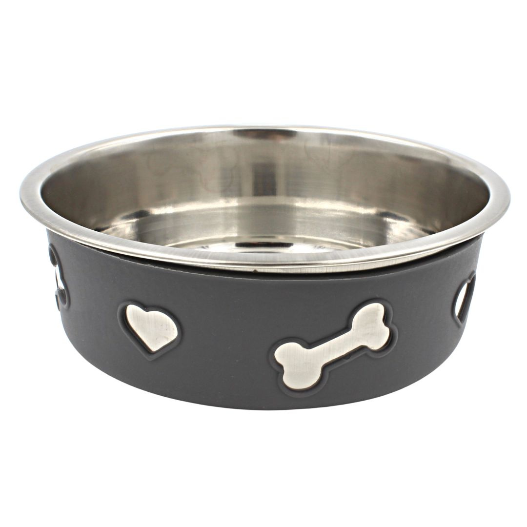 Bol din inox pentru câini 21x7cm