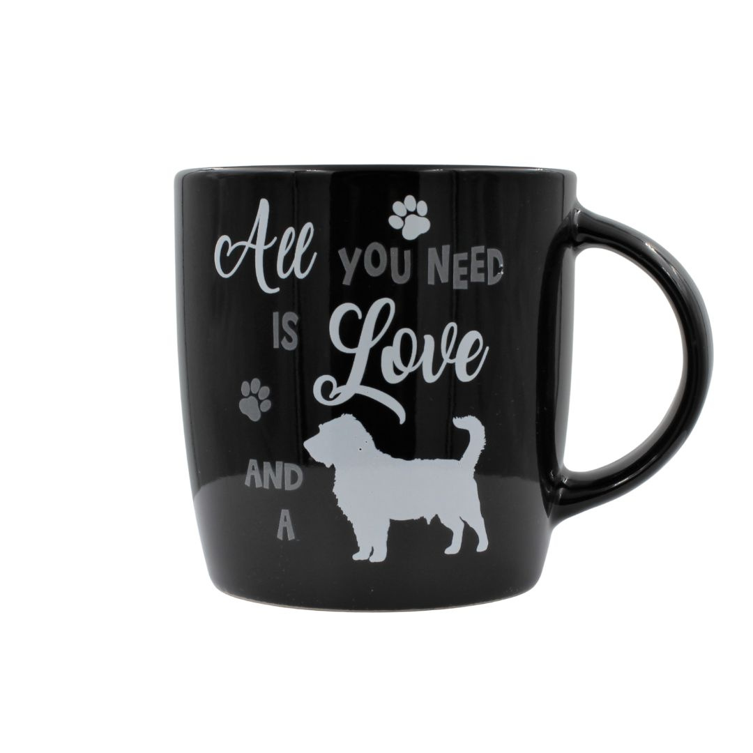 Cană ceramică All you need neagră