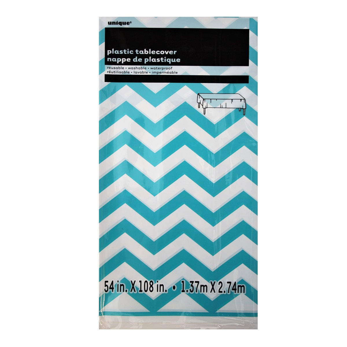 Fata de masa 137x274 cm CHEVRON TURCOISE